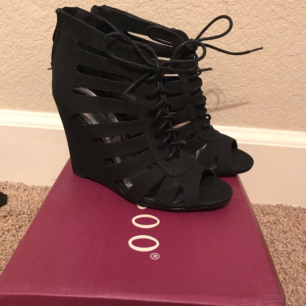 Bamboo Gladiator wedge sandals